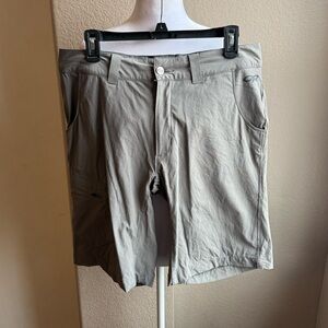 Outdoor Research Men's Light Gray Flat Front Shorts